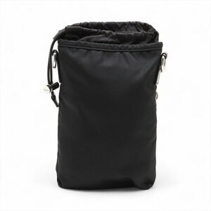 Prada nylon leather shoulder black Tessuto bag